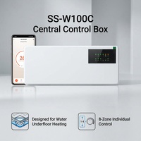 Boîtier de commande de chauffage par le sol sans fil WiFi moderne à 8 zones pour systèmes CVC, usage en cuisine et hôtel