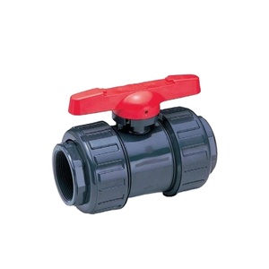 Vente de liquidation B2B COVNA : Vanne à boisseau sphérique manuelle 2 voies en PVC/UPVC/CPVC, filetage NPT PN16, PTFE, température moyenne - Product Image 1