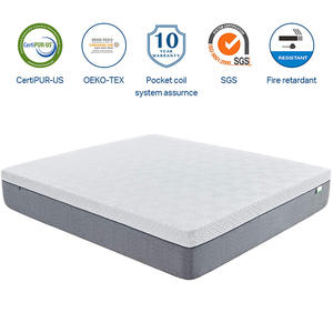 Colchón de espuma viscoelástica de gel de tamaño queen de lujo de 10 pulgadas, colchón de espuma de látex para dormir bien, en una caja enrollable colchón de espuma, colchón de <span class=keywords><strong>colchon</strong></span> - Product Image 2