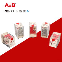 Relais électromagnétique miniature A&B ABKE2C0730LT DPDT 8 broches, bobine 230VAC, relais de contrôle industriel avec LED