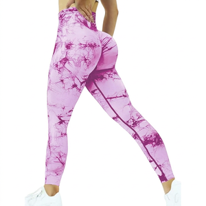 Leggings de Cintura Alta con Estampado Tie Dye, Largos, Elásticos, Deportivos, Ropa Deportiva para Mujer, Ropa de Yoga y Fitness - Product Image 1