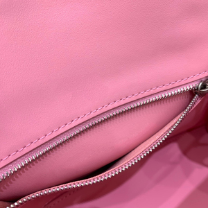 Sản xuất tiên tiến của cá sấu nổi da bò trong nhà máy màu hồng đồng hồ cát Túi tùy chỉnh Crossbody Túi của phụ nữ Vai Túi - Product Image 6