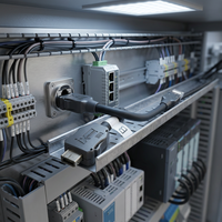 Arnés de Cableado Ethernet Industrial, Conjunto de Cables con Conector IX de 10 Pines, Blindado, para Conexión de Servidor e Inversor