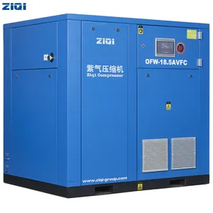Energy Conservation high quality 18.5KW 380V single stage air cooler vertical oil-less screw air compresor machine