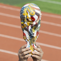 Trophée de football Coupe Héraclès Édition Pays Libres USA-Canada-Mexique 2026, design drapeau bleu blanc rouge, cadeau sportif, modèle pour la maison
