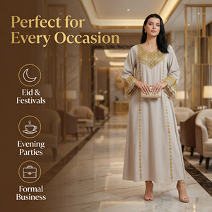 Vestido Islámico con Lentejuelas Bordadas para Mujer, Manga con Borlas, Vestido Largo Festivo, Fábrica OEM - Product Image 5