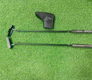Putter de <span class=keywords><strong>golf</strong></span> à lame étroite, angle de lie ajustable, en acier inoxydable 303, usiné CNC, finition PVD noire, tige à talon, zéro couple, droit, caoutchouc - Product Image 2