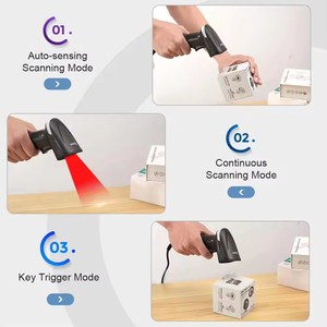 Lector de Códigos de Barras USB <span class=keywords><strong>QR</strong></span> 2D Económico de Eyoyo, Escáner de Códigos de Barras con Cable para Pagos Móviles, Sistema POS, Supermercado - Product Image 4