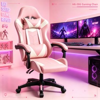 Chaise de Gaming Robuste Rose et Blanche 200KG, Plusieurs Couleurs au Choix, Idéale pour la Maison, le Bureau, les Cadeaux, Qualité Stable, Vente en Gros Disponible