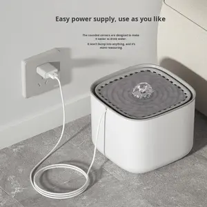 Distributeur automatique intelligent silencieux pour animaux de compagnie 3 en 1 avec système d'abreuvement électrique 500g - Product Image 2