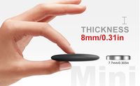 Traqueur Anti-Perte Intelligent RF-WiFi "Find My Design" en Plastique avec Application Téléphonique, Batterie Remplaçable et Sifflet, Sans Frais Mensuels