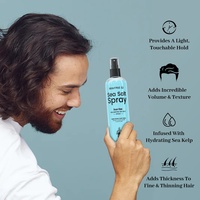 Spray de sel marin naturel OEM personnalisable pour hommes et femmes, spray texturisant et volumisant, spray de sel marin, protection UV, finition mate
