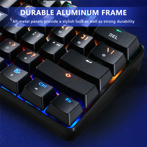 <span class=keywords><strong>RK61</strong></span>คีย์บอร์ดสองโหมด BT 3.0 & USB คีย์บอร์ดกลไกเรืองแสง RGB มินิ61คีย์ปุ่มกดคีย์บอร์ดสำหรับเล่นเกมแบบสลับร้อนพร้อม RGB - Product Image 6