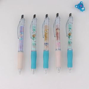 New Cute Transparent Plastic Ballpoint <b>Pen</b> With Printing Customized Print Logo Soft Grip for Children Gift - Product Image 2