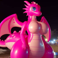 Décoration extérieure Modèle de dessin animé gonflable Nice Dragon sexy gonflable avec souffleur d'air pour piscine Dragon anime gonflable