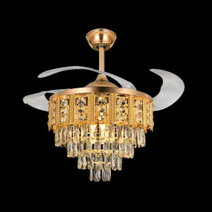 Ventilateur de plafond LED moderne de 42 pouces avec moteur CC, télécommande, design invisible pour chambre à coucher, salon, simple et confortable - Product Image 6