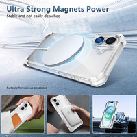 Expédition directe d'usine en gros, coque de téléphone transparente en TPU avec charge magnétique sans fil pour Samsung pour iPhone 18 Pro Max