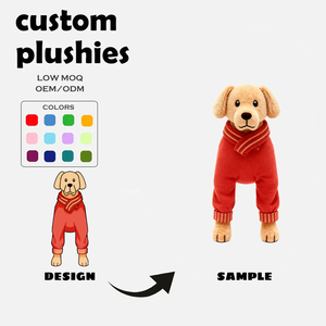 Peluche de Cachorro Grande, Suave y Realista, Personalizado <span class=keywords><strong>con</strong></span> MOQ Bajo, <span class=keywords><strong>con</strong></span> Ropa para Regalos de <span class=keywords><strong>Cumpleaños</strong></span> - Product Image 1