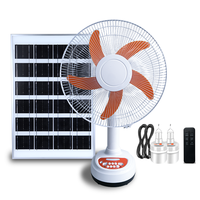 Ventilateur solaire AC/DC 12 TA12 avec batterie au plomb 6V4.5Ah, 3 vitesses de vent, oscillation mécanique, LED, banque d'alimentation USB, recharge solaire