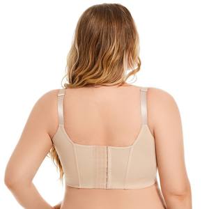 Sujetador <span class=keywords><strong>de</strong></span> <span class=keywords><strong>Copa</strong></span> Profunda 3/4, Sin Varillas, Tejido, con Tirantes Cruzados en la Espalda, Oculta la Grasa <span class=keywords><strong>de</strong></span> la Espalda, Suaviza, Moldea, Transpirable, Ecológico, Color Sólido - Product Image 3