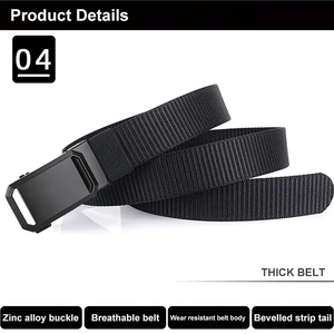 Meilleure Vente Ceinture Tactique Personnalisée en Tissu Décontracté, Ceinture en Toile de Nylon et Polyester Épaisseur 3,5 mm pour le Golf avec Boucle en Alliage - Product Image 3