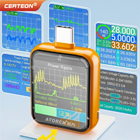T3 Testeur USB Type C Wattmètre USB Voltmètre Ampèremètre DC 0-50V 600W Courant Bidirectionnel Écran Tactile Testeur USB