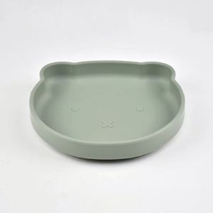 Factory <b>Bear</b> Baby Feeding Bowl <b>Cute</b> Silicone Plate Animal Kid Friendly Suction for Toddler Weaning Bpa Free - Product Image 5