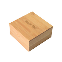 Boîte de rangement multifonctionnelle moderne en bambou écologique durable avec couvercle en bois, finition peinture pulvérisée, personnalisable