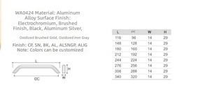 Modern Gold Furniture Handles &amp; <strong>Knobs</strong> for Kitchen <strong>Bedroom</strong> Bathroom Drawers Cabinets <strong>Doors</strong>-Aluminum - Product Image 2