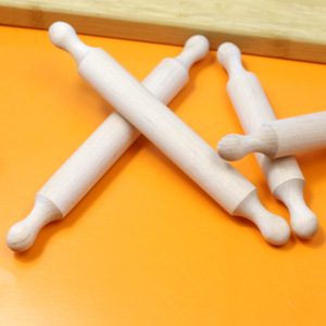 Lomato ไม้กลิ้งขนาดเล็กทนทานต่อสิ่งแวดล้อมไม้สำหรับอบขนมทรัมเป็ตไม้แบบไม่ทาสีอุปกรณ์ DIY สำหรับเด็ก - Product Image 2