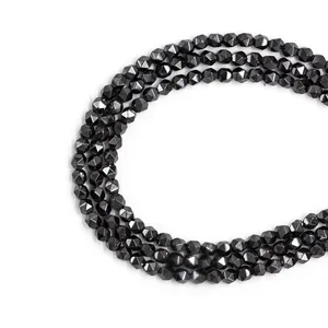 2024 Hot sale small size Hematite 2*3mm Rondelle Faceted beads Black Disc Shape Natural Stone Bead Energy Healing Beads Jewelry