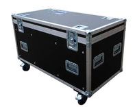 Consola mezcladora de audio profesional portátil personalizada, caja de vuelo, fuente de alimentación de CA activa de madera de aleación para ferias al aire libre