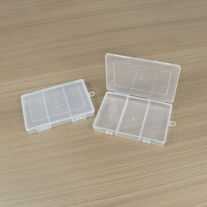 Transparent Plastic <b>Storage</b> <b>Box</b> 3 Compartment Rectangular With Lid For Tools Hardware Samples Organizing <b>Small</b> Parts Display - Product Image 2