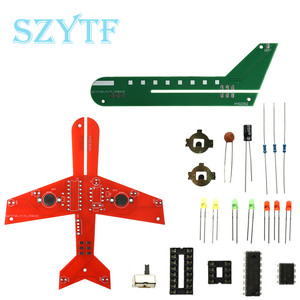 Máy bay nhỏ dẫn dòng chảy Đèn Kit điện tử tự làm Hàn bài tập thử nghiệm bảng mạch bộ phận Flash mạch làm ICS - Product Image 3