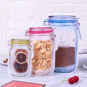 Mason có thể túi tái sử dụng kín rò rỉ bằng chứng thực phẩm cầm tay và túi lưu trữ đồ ăn nhẹ túi bảo quản thực phẩm phù hợp cho các bữa tiệc du lịch - Product Image 5