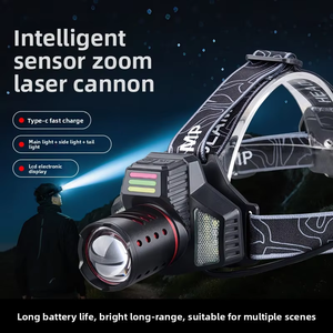 Faros LED con sensor, luces traseras, para exteriores, montados <span class=keywords><strong>en</strong></span> <span class=keywords><strong>la</strong></span> <span class=keywords><strong>cabeza</strong></span>, para acampar, recargables por USB, IP44, impermeables, con sensor <span class=keywords><strong>de</strong></span> movimiento, superbrillantes - Product Image 1