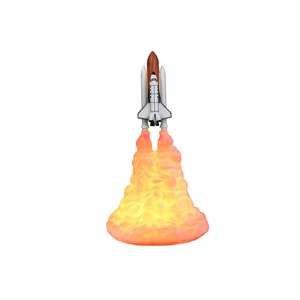 Nouvelle lampe de <span class=keywords><strong>navette</strong></span> <span class=keywords><strong>spatiale</strong></span> d'impression 3D et lampes de <span class=keywords><strong>lune</strong></span> lampe de fusée veilleuse pour les amoureux de l'espace décoration de la maison veilleuse LED - Product Image 6