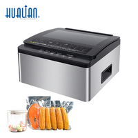 HVC-300T-1AB Hualian Scelleuse sous vide de table 2-en-1 avec fonctions de chambre à vide et de vide externe pour sacs alimentaires, bocaux et récipients