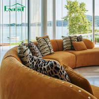 Canapé Bouclé Sculptural Contemporain de Luxe, Taille Personnalisée, Mobilier Complet pour la Maison, Service Tout-en-un pour Intérieur Haut de Gamme