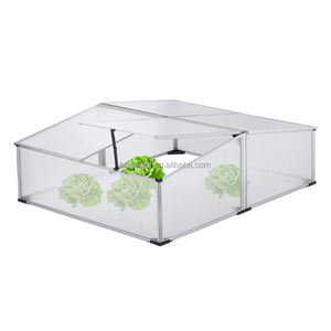 <span class=keywords><strong>Mini</strong></span> <span class=keywords><strong>serre</strong></span> transparente moderne à cadre en aluminium inclinable, résistante aux UV, <span class=keywords><strong>avec</strong></span> 4 couvercles réglables, facile à assembler pour une utilisation en arrière-cour - Product Image 1