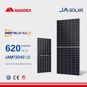 Factory Priec JA Solar N-type Double Glass Bifacial Solar Panel 98% Efficiency Model JAM72D42 LB 620W <strong>PV</strong> Module <strong>Hm</strong> Large Ground - Product Image 1