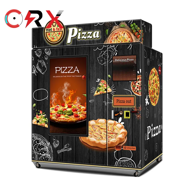 55 inch màn hình cảm ứng Hot thực phẩm làm bánh Pizza Máy distributeur tự động cho phép bánh pizza Máy bán hàng tự động