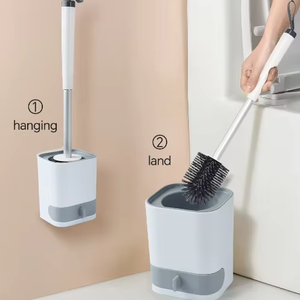 Spazzola per <span class=keywords><strong>Pulizia</strong></span> Manuale Ecologica con Manico Lungo in PP+TPR per Testa di Mazza da Golf, Gancio da Parete per Bagno, <span class=keywords><strong>WC</strong></span> e Fessure Domestiche - Product Image 1