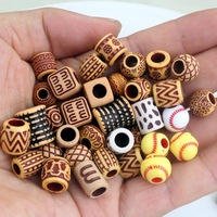 Accessoires en acrylique pour dreadlocks, coiffes, tresses perlées, perles à gros trous, accessoires pour vêtements et chaussures, perles lâches DIY pour la confection de vêtements