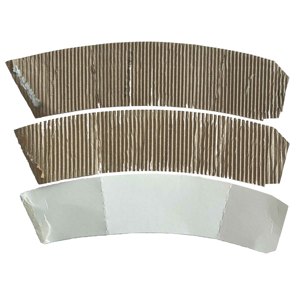 Manicotti Personalizzati per Bicchieri di Carta Usa e Getta per Bevande Calde e Fredde, Caffè, Latte, Tè, in Cartone Bianco, Carta Kraft e Carta Ondulata - Product Image 5