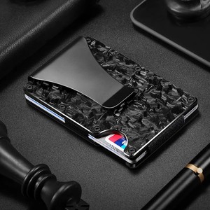 Business Minimalist Carbon Fiber Credit Card Wallet Signal <strong>Blocking</strong> Multi-functional Card Holder - Product Image 5