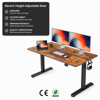 Bureau debout électrique à commande directe d'usine pour bureau à domicile, 2 boutons de mémoire, hauteur réglable