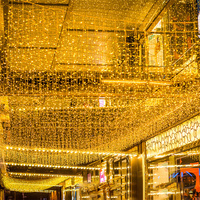 Fournitures de décoration de chambre à coucher de noël, guirlande lumineuse de rideau à led télécommandée pour mariage jardin maison fête