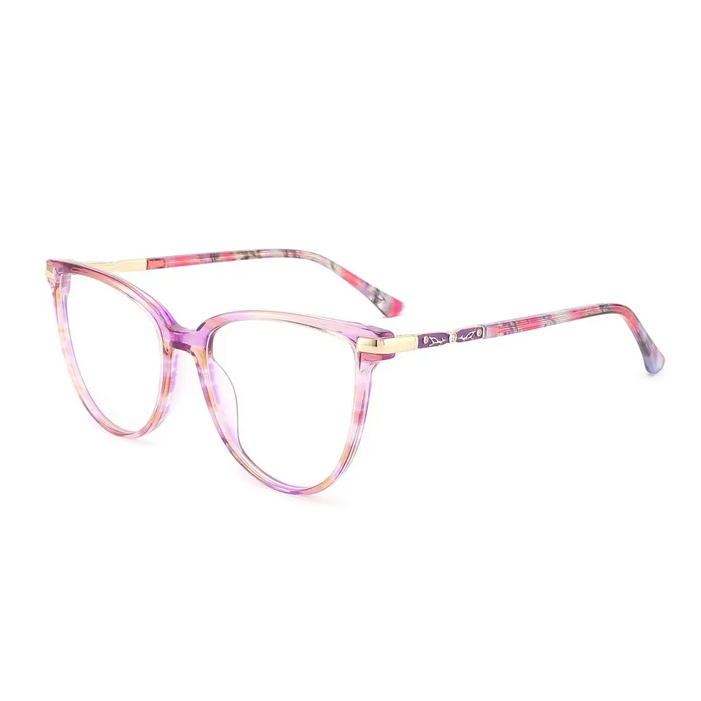 Eyeweares Lady Eyeglasses peso ligero apto para mujeres marcos ópticos de acetato Muti Color Rainbow Eyeglasses
