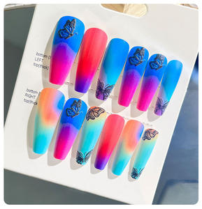 Venta al por mayor larga bailarina ataúd prensa <span class=keywords><strong>en</strong></span> las <span class=keywords><strong>uñas</strong></span> 3D <span class=keywords><strong>relieve</strong></span> diseño acrílico <span class=keywords><strong>uñas</strong></span> postizas para mujeres <span class=keywords><strong>uñas</strong></span> artificiales de lujo - Product Image 4